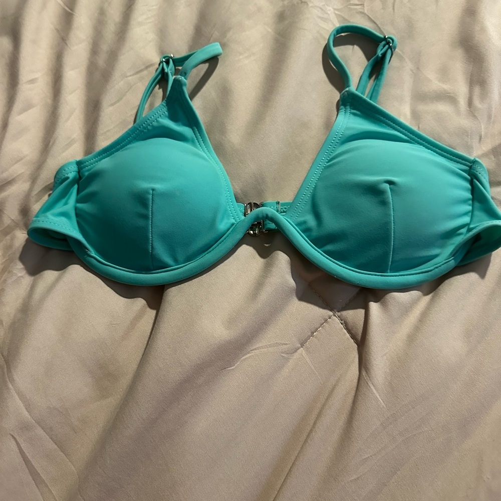 SHEIN Teal Bikini Top